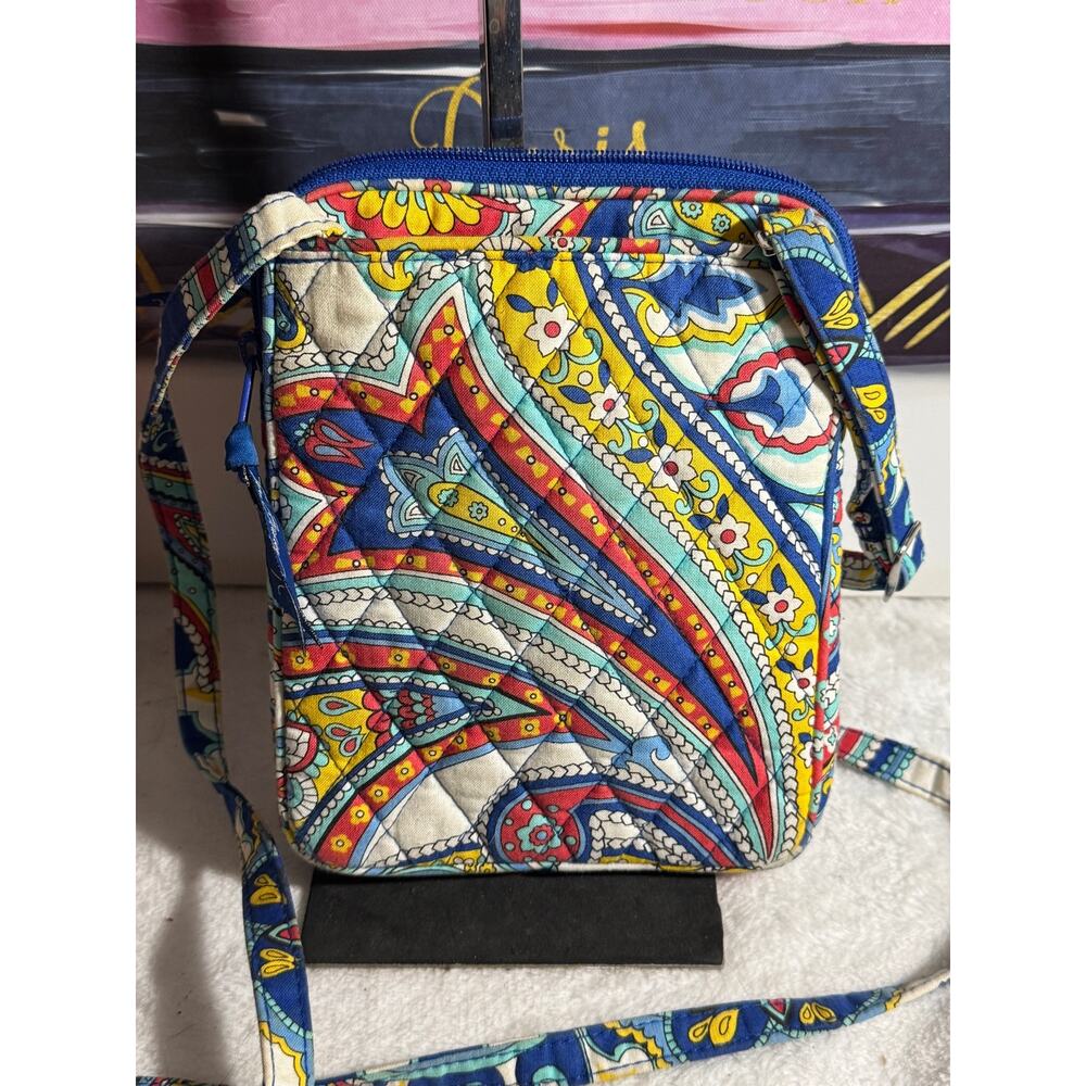 EUC Vera Bradley Mini Hipster Crossbody Blue Paisley - Picture 7 of 8